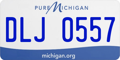MI license plate DLJ0557