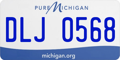 MI license plate DLJ0568