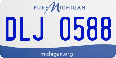 MI license plate DLJ0588
