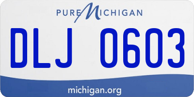 MI license plate DLJ0603