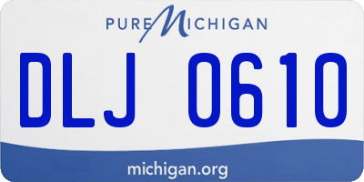 MI license plate DLJ0610