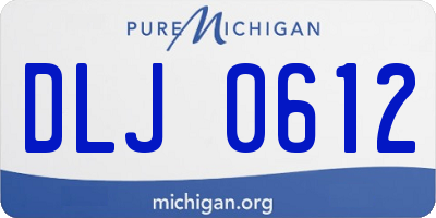 MI license plate DLJ0612