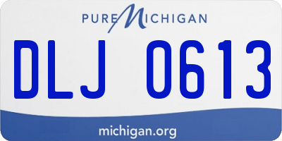 MI license plate DLJ0613