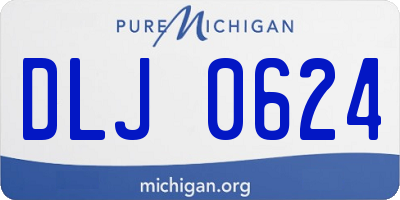 MI license plate DLJ0624