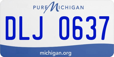 MI license plate DLJ0637