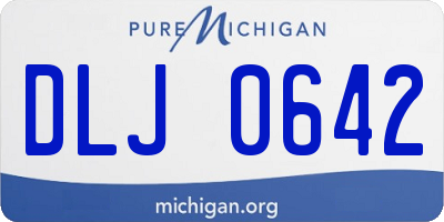 MI license plate DLJ0642