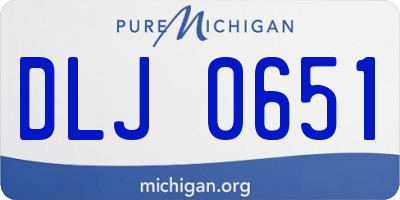 MI license plate DLJ0651