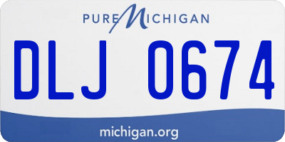 MI license plate DLJ0674