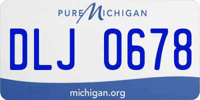 MI license plate DLJ0678