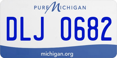 MI license plate DLJ0682