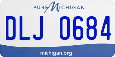 MI license plate DLJ0684