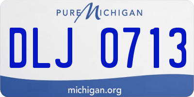 MI license plate DLJ0713