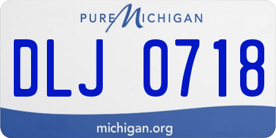 MI license plate DLJ0718