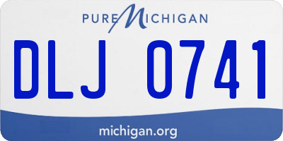 MI license plate DLJ0741
