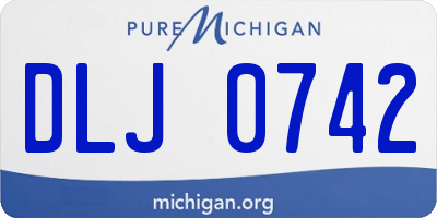 MI license plate DLJ0742