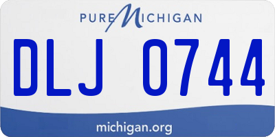 MI license plate DLJ0744