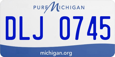 MI license plate DLJ0745