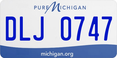 MI license plate DLJ0747