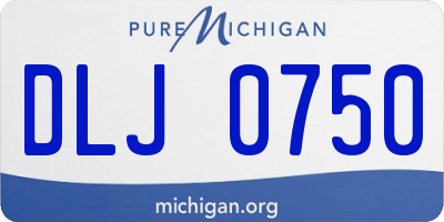MI license plate DLJ0750
