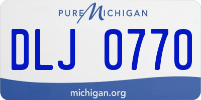 MI license plate DLJ0770