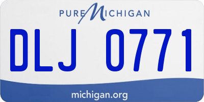 MI license plate DLJ0771