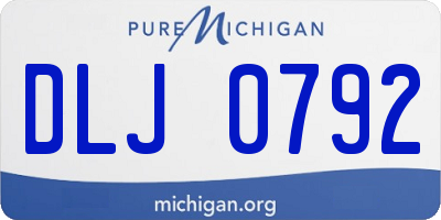 MI license plate DLJ0792
