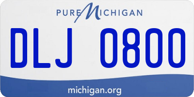 MI license plate DLJ0800