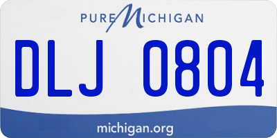 MI license plate DLJ0804