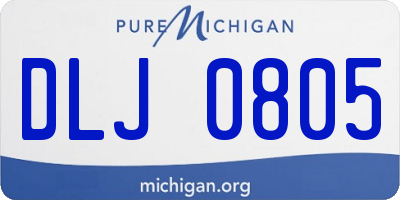 MI license plate DLJ0805