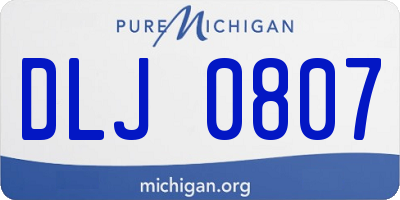 MI license plate DLJ0807