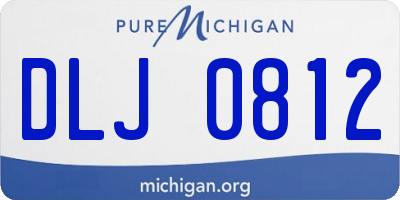 MI license plate DLJ0812