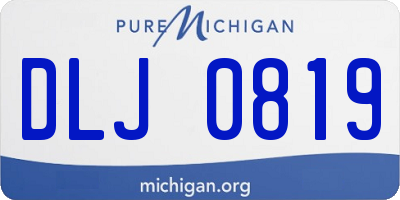 MI license plate DLJ0819