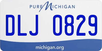 MI license plate DLJ0829