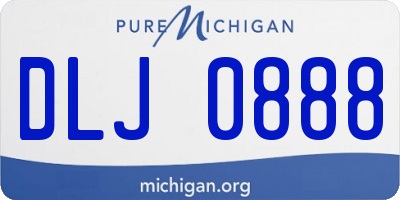 MI license plate DLJ0888