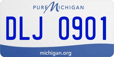 MI license plate DLJ0901