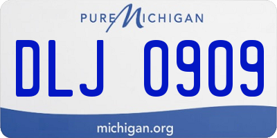 MI license plate DLJ0909