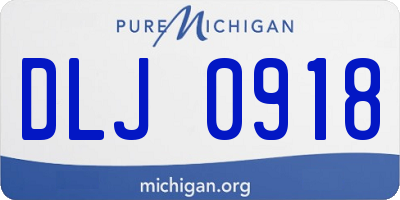 MI license plate DLJ0918