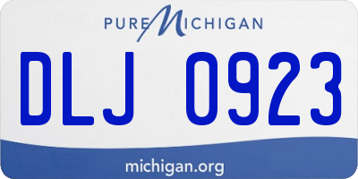 MI license plate DLJ0923