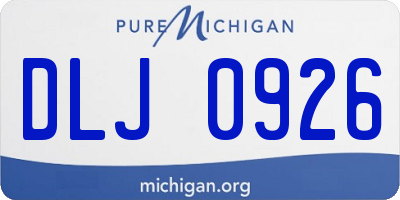 MI license plate DLJ0926