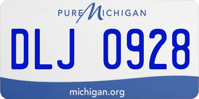 MI license plate DLJ0928