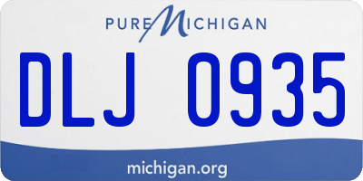 MI license plate DLJ0935