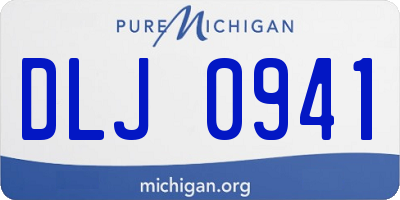 MI license plate DLJ0941