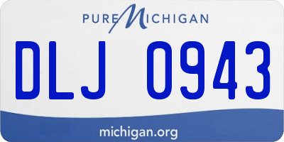 MI license plate DLJ0943