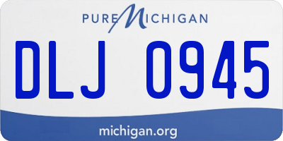 MI license plate DLJ0945