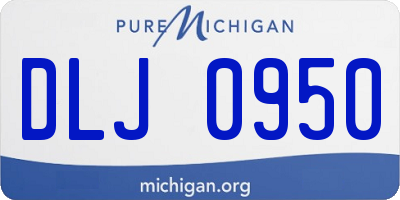 MI license plate DLJ0950