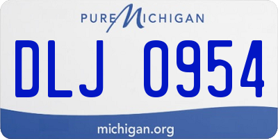 MI license plate DLJ0954