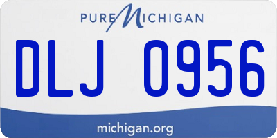 MI license plate DLJ0956