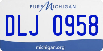 MI license plate DLJ0958