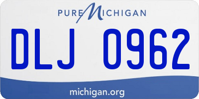 MI license plate DLJ0962