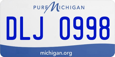 MI license plate DLJ0998